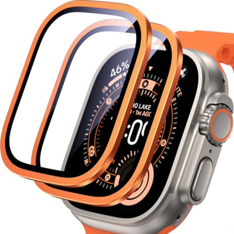 Smartwatch Case - 2 Buah Kaca Tempered Logam HD