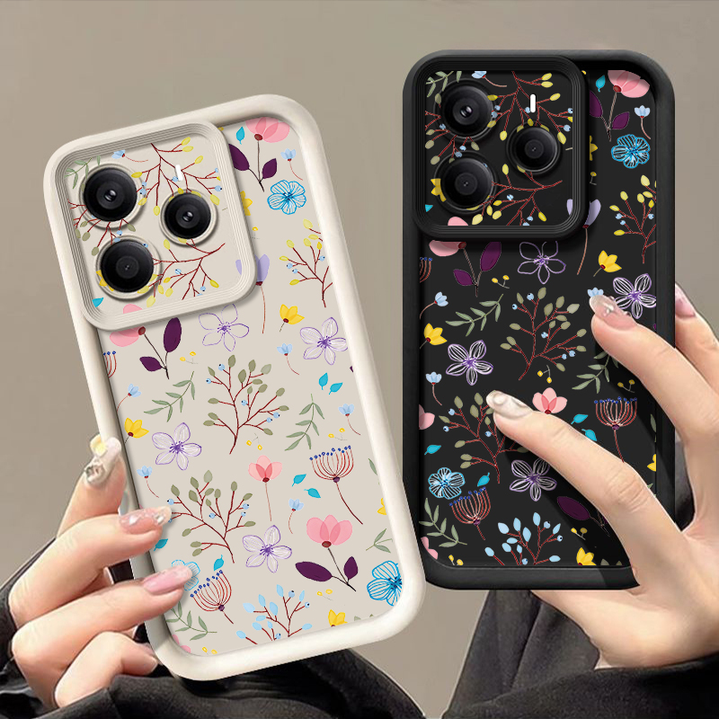 Xiaomi Redmi Note 13 - Casing Ponsel Pola Bunga Kecil Untuk