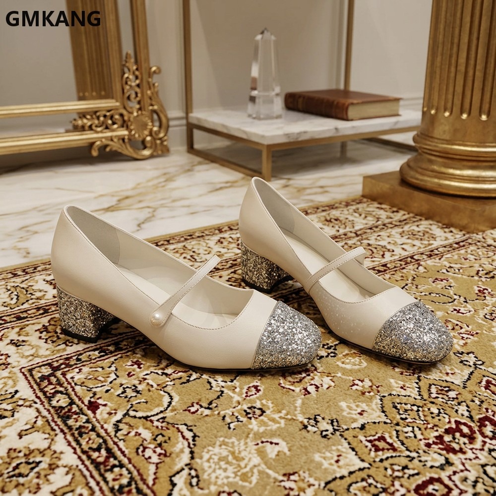 Leather Classic Strap - Sepatu Platform Mary Jane Klasik Wanita