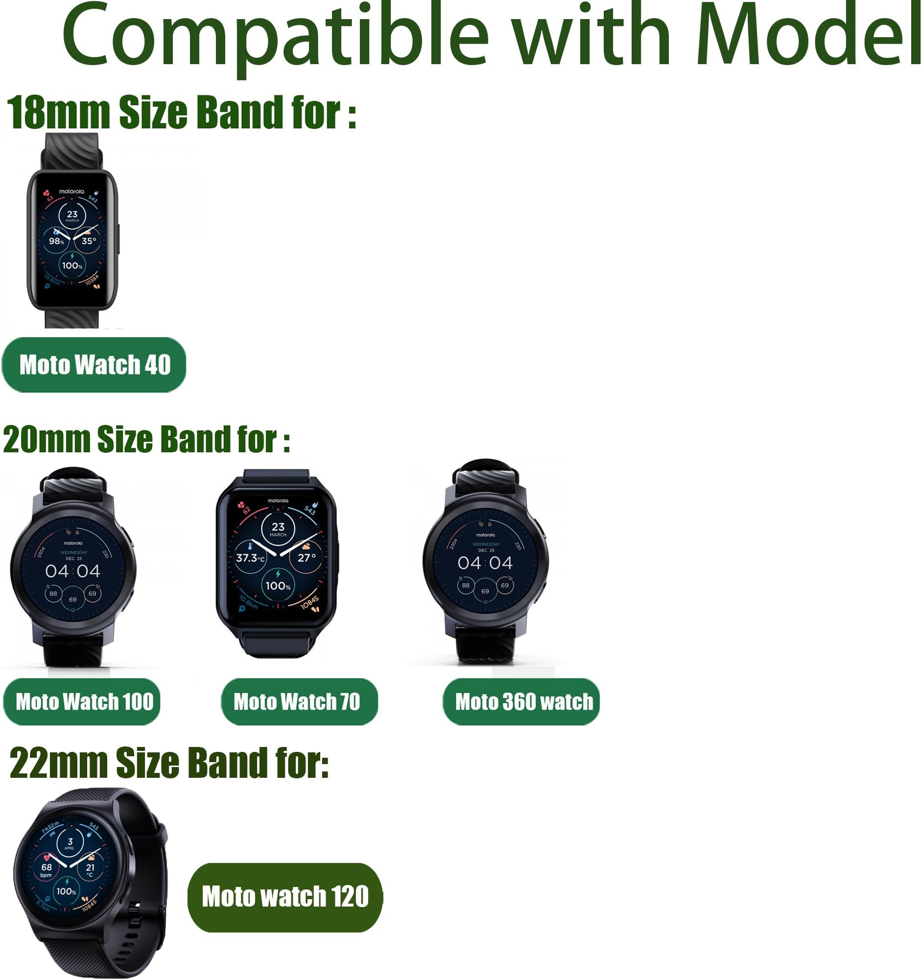 Tali Baja Tahan Karat untuk Ja - Motorola Smartwatch Accessories ulasan dan harga