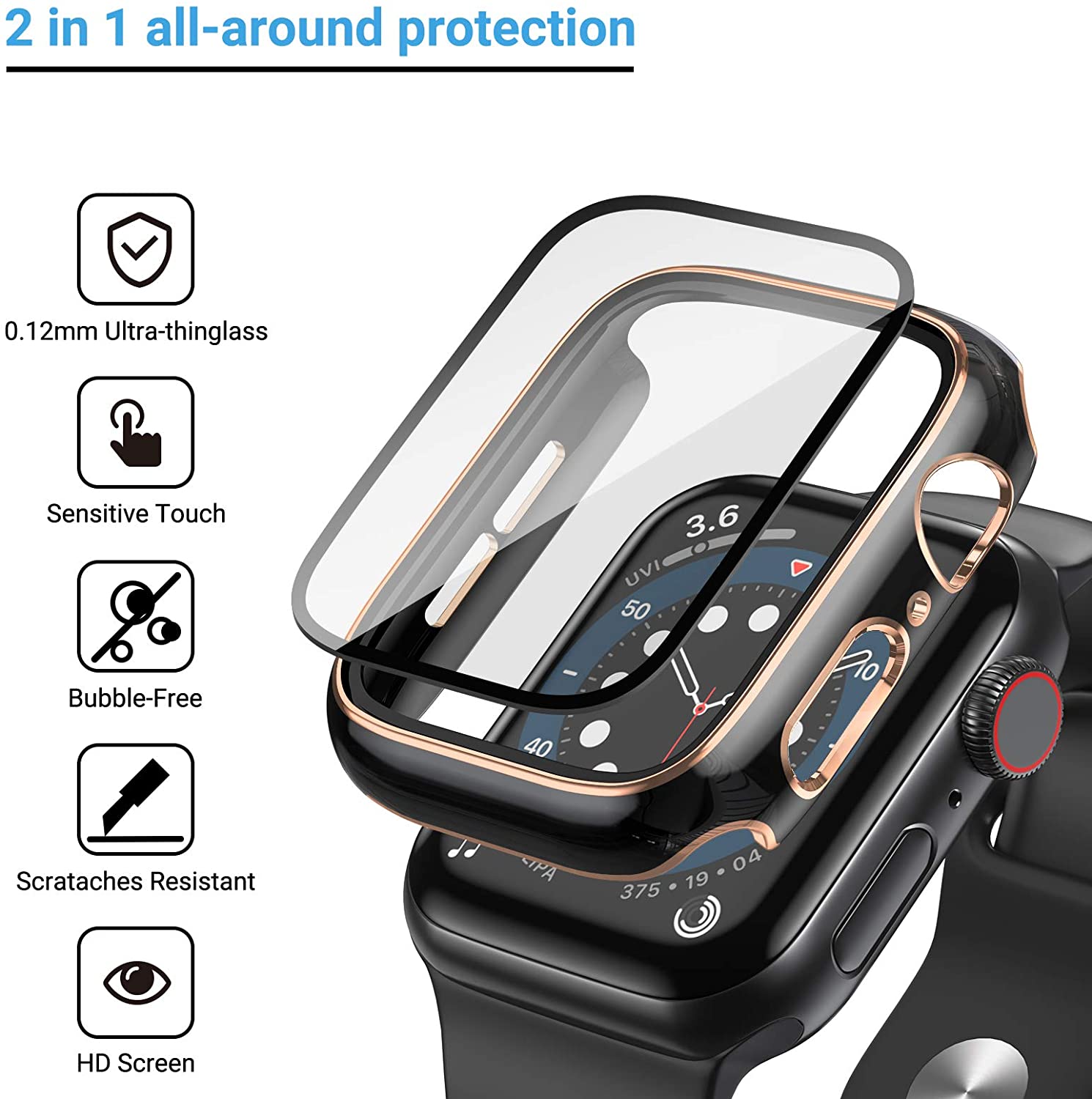 Kaca + penutup untuk Apple Wat - Apple Smartwatch Accessories ulasan dan harga