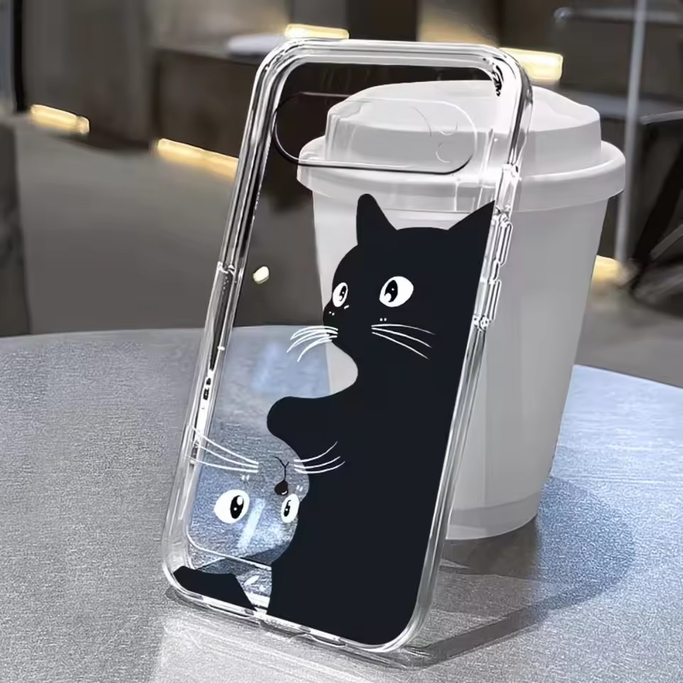 Casing Transparan Motif Kucing - Google Pixel 8A ulasan dan harga