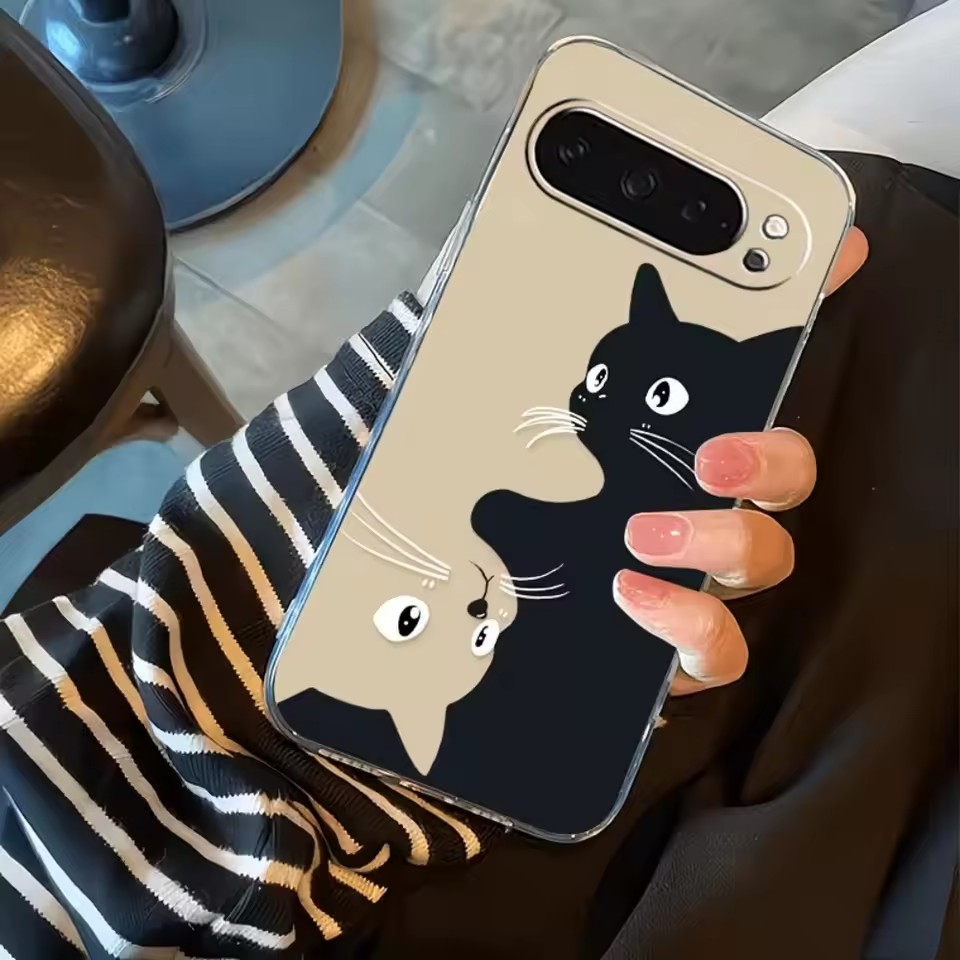 Casing Transparan Motif Kucing - Google Pixel 8A ulasan dan harga