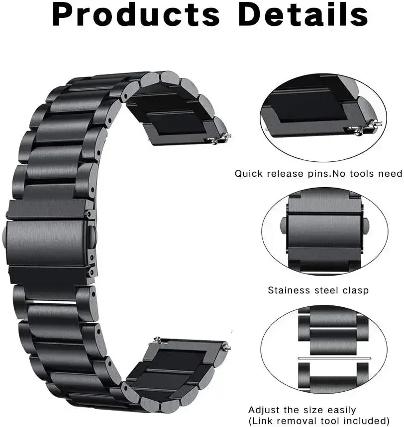 Tali Logam Stainless Steel 22m - Xiaomi Smartwatch S4 Accessories ulasan dan harga