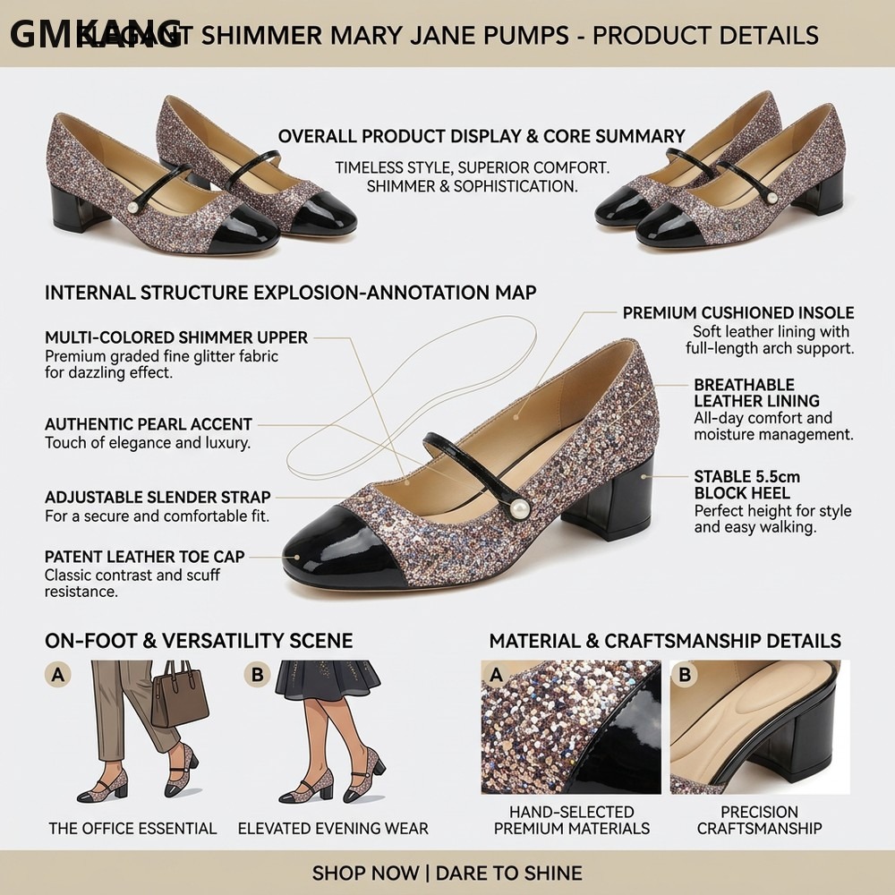 Sepatu Platform Mary Jane Klas - Leather Classic Strap ulasan dan harga