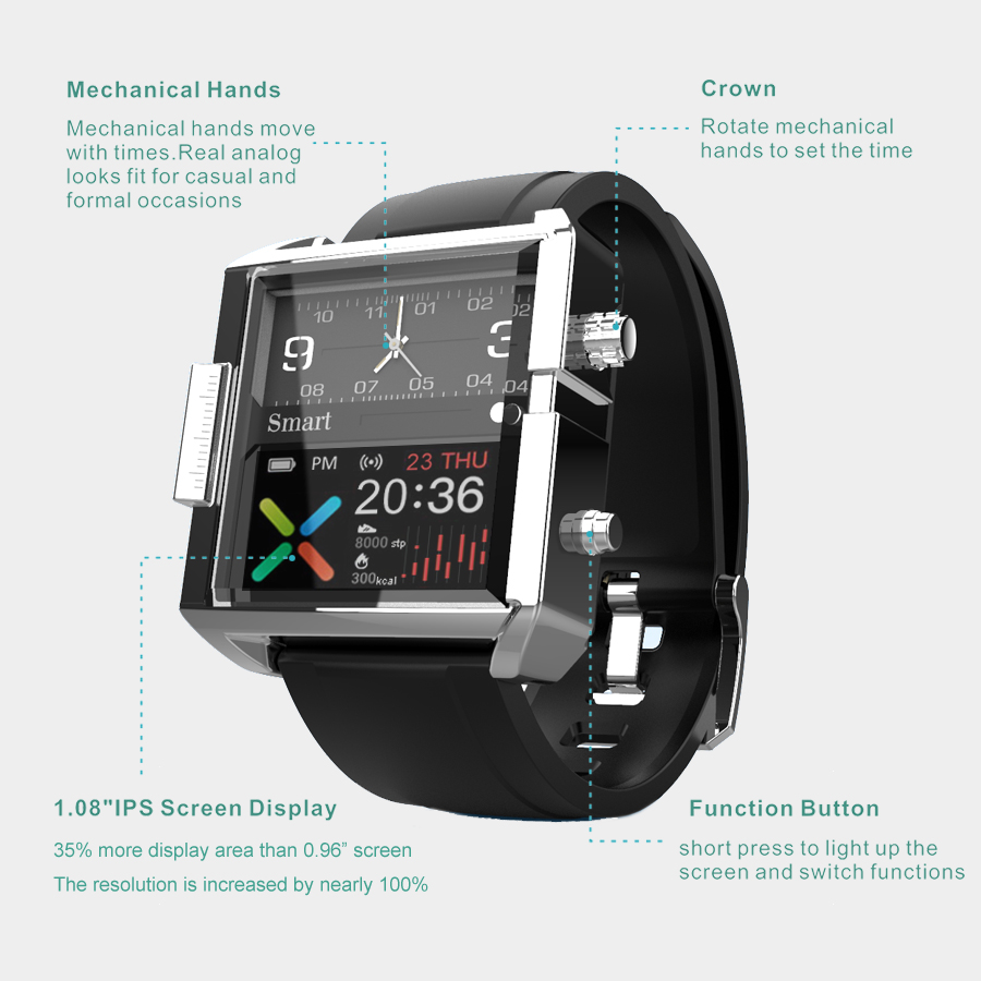 T9 jam tangan cerdas hibrida,  - Smartwatch Custom ulasan dan harga