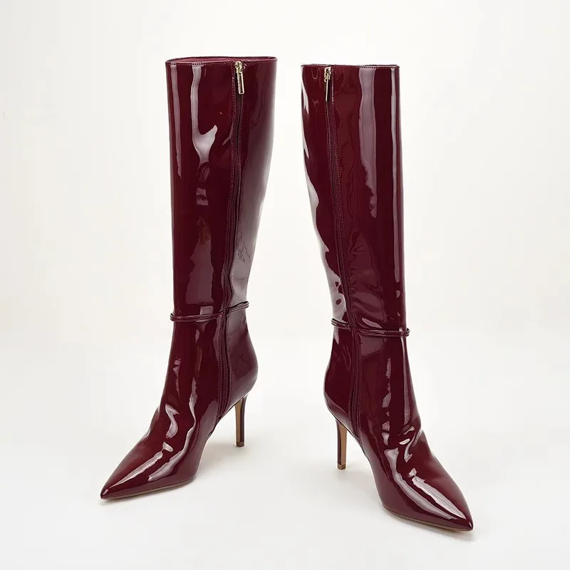 Sepatu Bot Tinggi Wanita Model - Leather Classic Strap ulasan dan harga