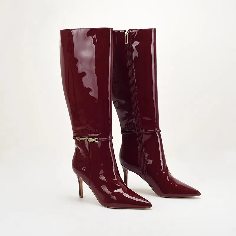Sepatu Bot Tinggi Wanita Model - Leather Classic Strap ulasan dan harga