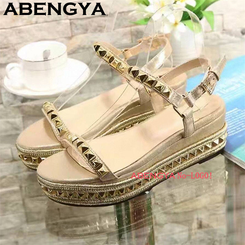 Sandal Hak Wedge Platform Sol  - Leather Classic Strap ulasan dan harga
