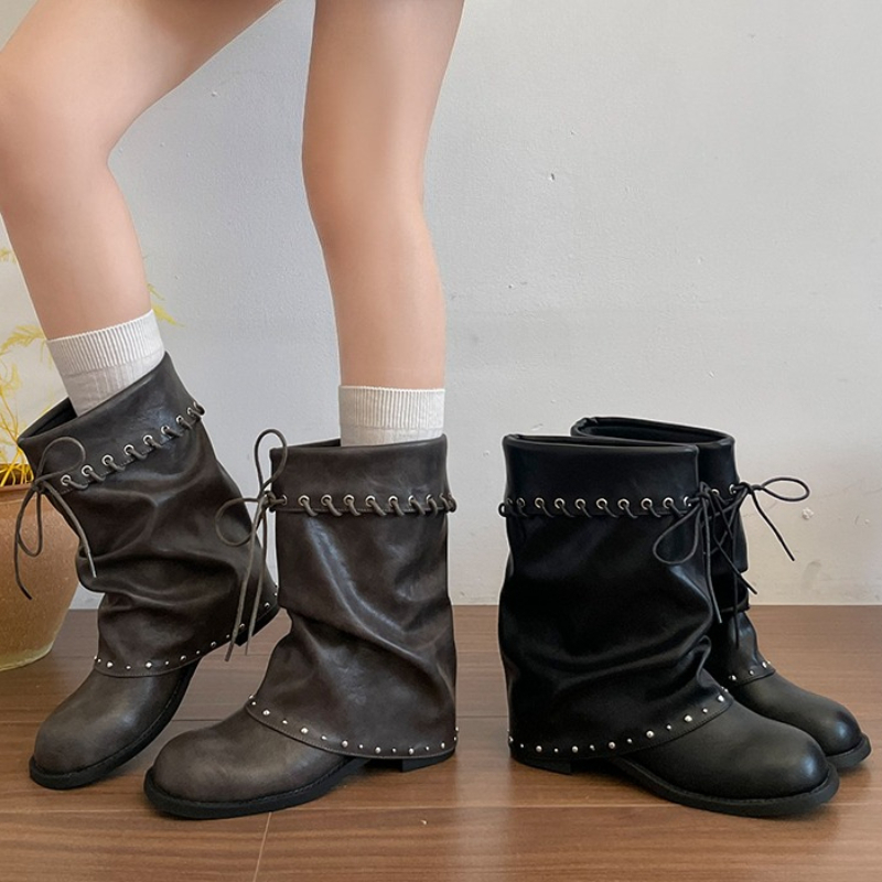 Sepatu Bot Wanita Model Longga - Leather Classic Strap ulasan dan harga